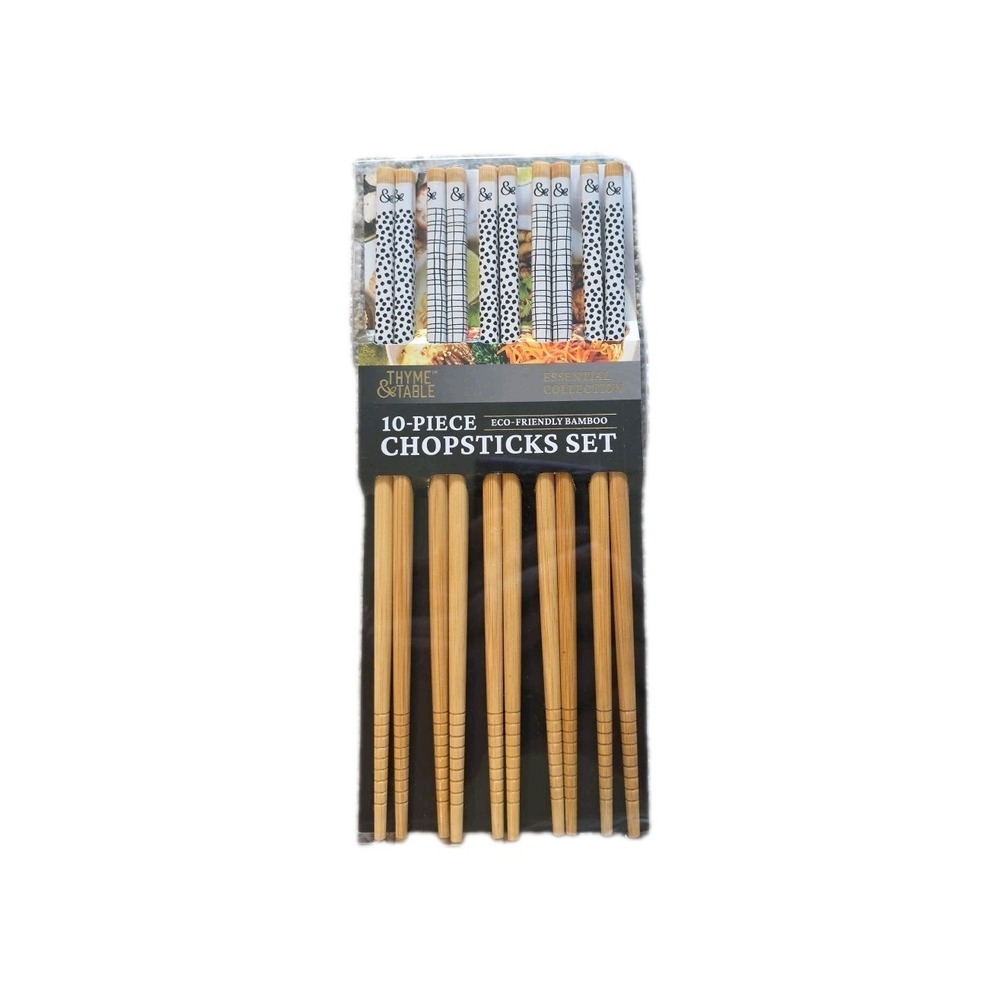 Thyme & Table - Chopsticks Set (5 Pairs) - Eco Friendly Bamboo